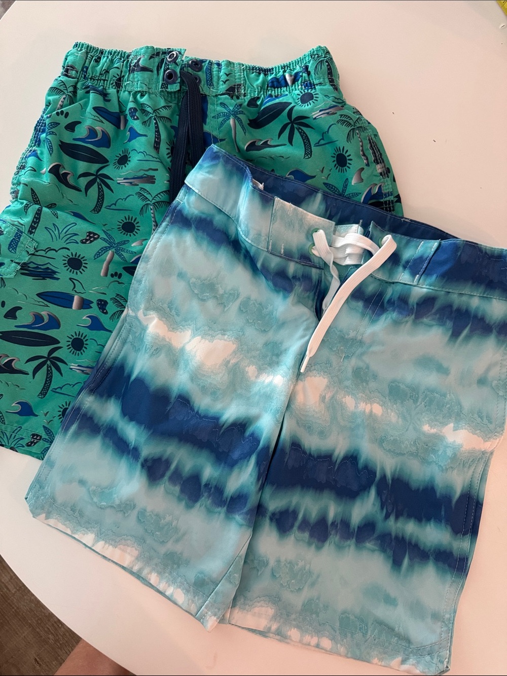 art class Teal & Blue Boys Swim Trunks Set